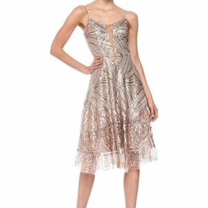 Dress the Population: Leona, blush, size small